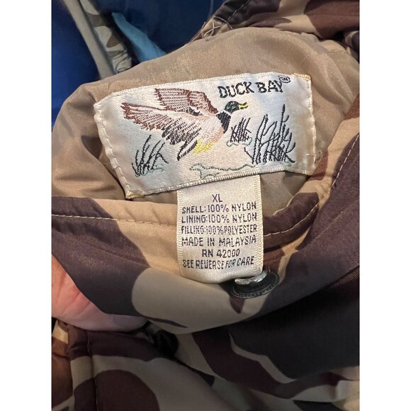 Vintage Duck Bay XL Camo Hunting Vest Reversible Nylon & Polyester Brown/Orange - Picture 5 of 5